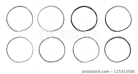 Illustration material: Hand-drawn simple circles and circles Vector Transparent Cute Cute Hand-drawn Set of Illustration material: Hand-drawn simple circles and circles Vector Transparent Cute Cute Hand-drawn Set of 125813588