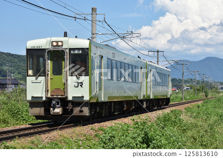 Shinano Railway Kiha 110 series running on the Kita-Shinano Line Shinano Railway Kiha 110 series running on the Kita-Shinano Line 125813610