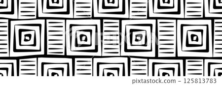 Black geometric square. 125813783