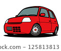 絕版輕型車，紅色，汽車插圖 125813813