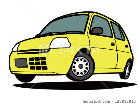 絕版輕型汽車,黃色,Jump,汽車插畫 125813816