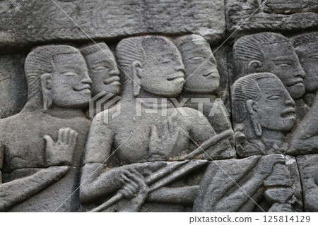 Reliefs decorating Angkor Thom Reliefs decorating Angkor Thom 125814129
