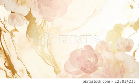 Alcohol Ink Art Flowers Watercolor Texture Background Material | Alcohol Ink Art 125814235