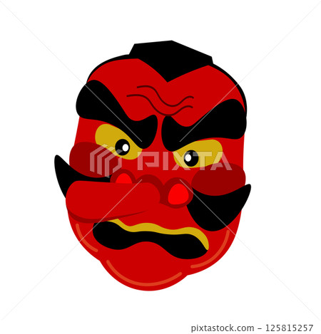 Simple Tengu mask illustration Simple Tengu mask illustration 125815257