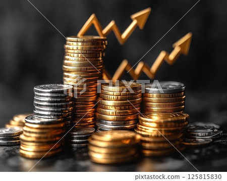 Stock Market Growth Icon Design 125815830