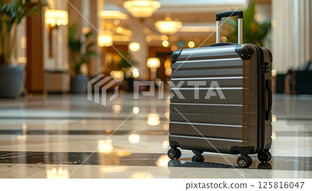 Travel bags in the hotel lobby 125816047