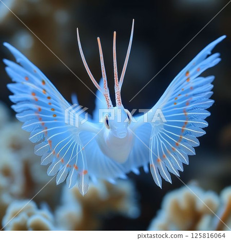 Mystical Sea Angel Drifting Freely 125816064