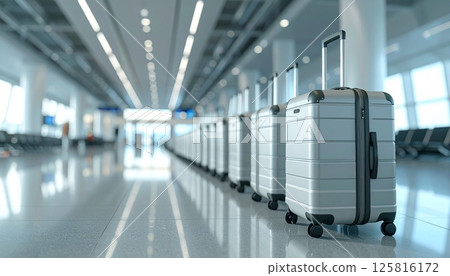 機場排隊的隨身行李 機場排隊的隨身行李 125816172