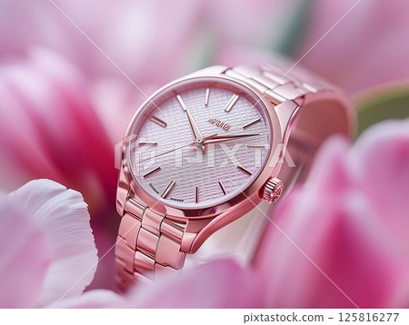 Luxury Watch Promotion with Floral Theme 125816277