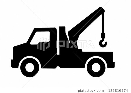 拖車輪廓圖 125816374