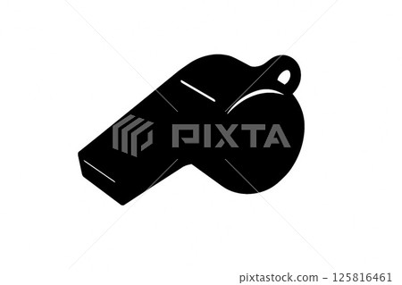 Whistle silhouette illustration Whistle silhouette illustration 125816461