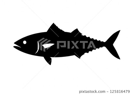 Mackerel simple silhouette illustration 125816479