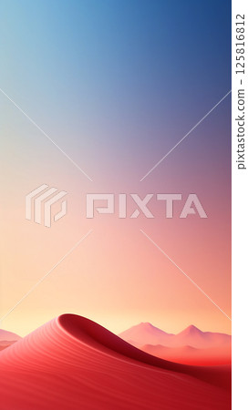 Vertical abstract background featuring a red mountain landscape under a dramatic sky, capturing the essence of nature and a glowing sunset on the horizon Vertical abstract background featuring a red mountain landscape under a dramatic sky, capturing the essence of nature and a glowing sunset on the horizon 125816812