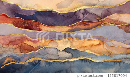 Alcohol Ink Art Strata Art Watercolor Texture Background Material | Alcohol Ink Art 125817094