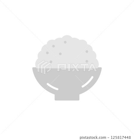 Rice icon simple flat illustration 125817448