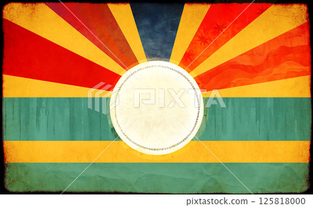 Grunge horizontal or vertical background with old paper textures of red, yellow, dark blue, green, beige color. Creative backdrop with striped burst pattern in various hues. Copy space for text Grunge horizontal or vertical background with old paper textures of red, yellow, dark blue, green, beige color. Creative backdrop with striped burst pattern in various hues. Copy space for text 125818000