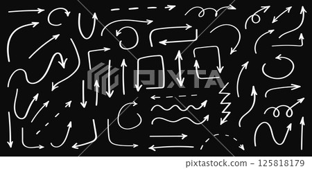 Line hand drawn brush marker underline, highlight, star element set Line hand drawn brush marker underline, highlight, star element set 125818179
