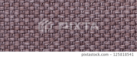 Texture dark brown background from woven textile material with wicker pattern, macro. Structure umber vintage fabric Texture dark brown background from woven textile material with wicker pattern, macro. Structure umber vintage fabric 125818541