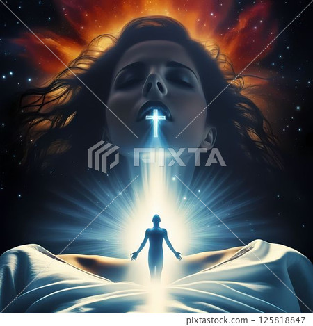 The light that leads to heaven after death 125818847