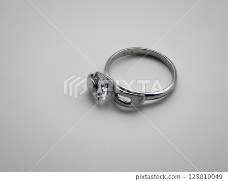 Silver ring with a stone. Silver ring with a stone. 125819049