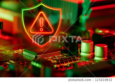 System Error: Red Alert Circuit Board System Error: Red Alert Circuit Board 125819632
