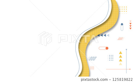 具有彎曲框架的抽象形狀背景 125819822
