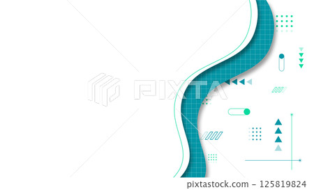 Abstract shapes background with curved frames 125819824