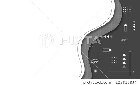 Abstract shapes background with curved frames 125819834