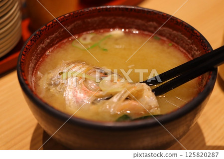 Fish soup Miso soup Fish soup Miso soup 125820287
