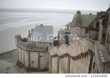 法國,諾曼第,低潮,高潮,鹽沼 法國,諾曼第,低潮,高潮,鹽沼 125820886