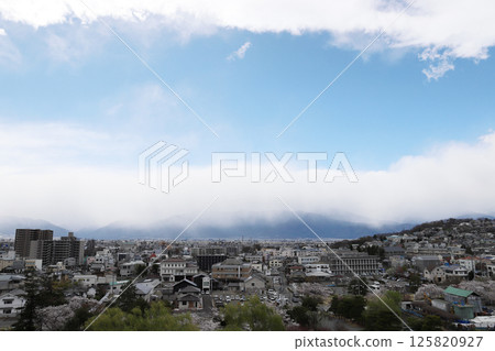 View from Matsumoto Castle's main tower (Matsumoto City, Nagano Prefecture) 125820927