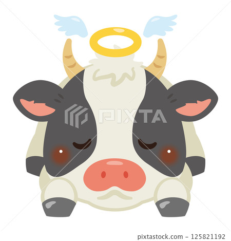 Illustration of a deceased cow 125821192