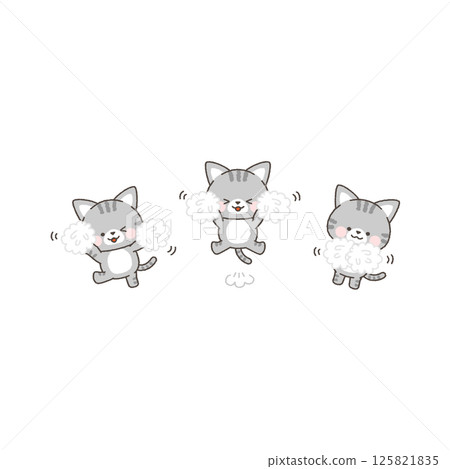 Sabtaboo cat white team cheerleader set 125821835