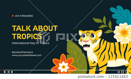 International Tropics Day Concept with Summer Vibes in Flat Style Video Thumbnail International Tropics Day Concept with Summer Vibes in Flat Style Video Thumbnail 125821883