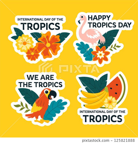 Digital Template for Promoting the International Day of the Tropics Label 125821888