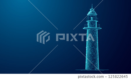 Digital lighthouse. Technology background. Business vision concept 125822645
