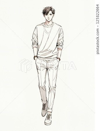 Men in casual clothing 125822664