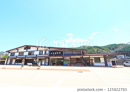 Scenery of Kiso Fukushima Station, Kiso Town, Kiso District, Nagano Prefecture 125822783