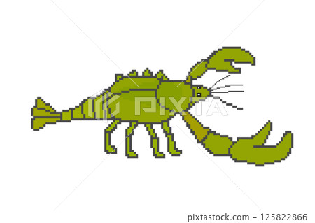 Crayfish_Pixel Art(綠色) Crayfish_Pixel Art(綠色) 125822866