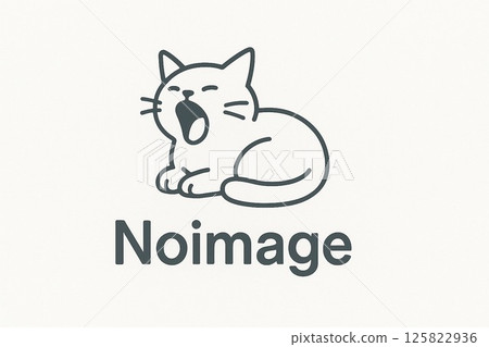 Noimage illustration of a yawning cat Noimage illustration of a yawning cat 125822936