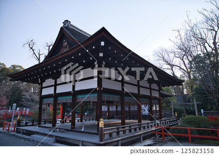 Shimogamo Shrine - Hashidono Hall in the grounds enveloped in silence 125823158