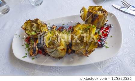 Roasted Artichokes 125823525