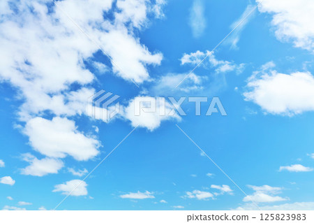 Summer blue sky and clouds 125823983