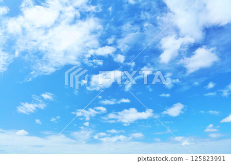 Summer blue sky and clouds 125823991