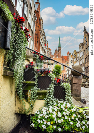 Architecture of Mariacka street in Gdansk is one of the most notable tourist attractions in Gdansk, Poland. 125824932