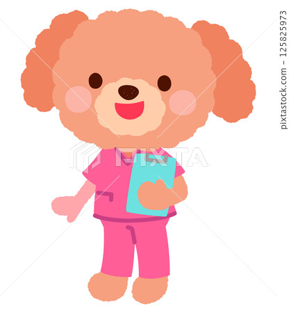 Cute dog doctor A dog doctor wearing scrubs Cute dog doctor A dog doctor wearing scrubs 125825973