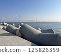 A view of the Akashi Kaikyo Bridge 125826359
