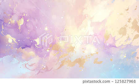 水彩塗抹漸層背景紋理材質濺金粉抽象 水彩塗抹漸層背景紋理材質濺金粉抽象 125827968