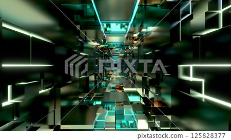 VJ Tunnel Base Cube Cyber Ray Blue Purple [Another Version Available] 125828377