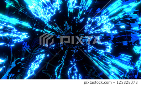 VJ Tunnel Warp Fire Speed Blue [另有版本可用] 125828378